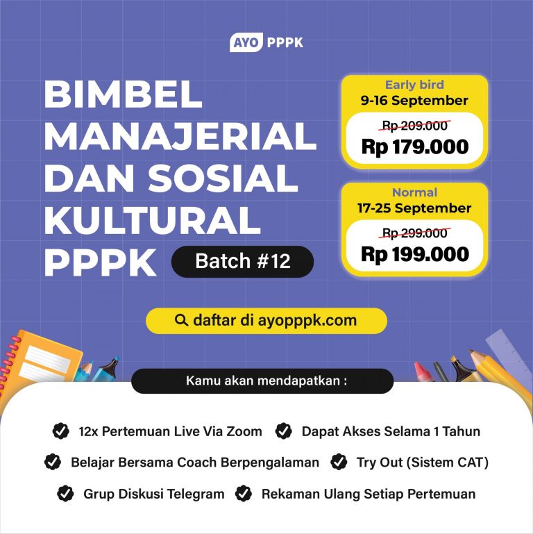 Jadwal Seleksi PPPK 2023! Pendaftaran Dimulai 20 September 2023. - Blog ...